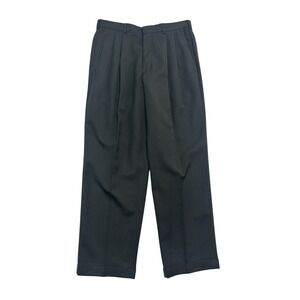 vtg 90s Slates 34x30 Charcoal Wool Blend Pants Trousers Pleated High Waisted